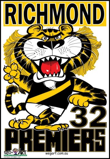 1932 Richmond Tigers Premiership WEG Poster